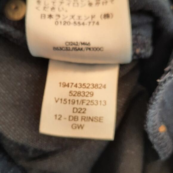 LANDS’ END Straight Leg Jegging Pant 12 Dark Denim Knit Classic Pull-On Quietlux - Picture 10 of 10